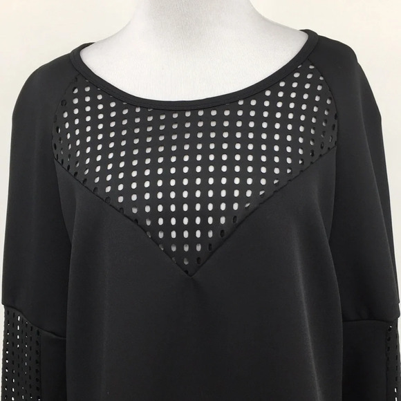 Fabletics Sweatshirt Womens XL Black Tilly Neoprene Dreams‎ Pullover - Picture 3 of 15